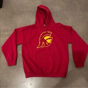 USC Trojans Red Hoodie with Yellow Logo